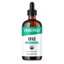 Vimergy organisk flytende vitamin B12 Supplement 2500mg, Methylcobalamin & Adenosylcobalamin Fastabsorberende energi støtte USDA organisk, vegansk, ikke-GMO B12 vitaminer for kvinner og menn 115 Servering (115 ml)