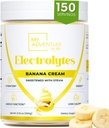 Null sukker - Banan krem elektrolyter pulver - forfriskende Hydration - koffeinfri energi med alle naturlige ingredienser - Vegansk keto & Paleo - sukkerfri elektrolyter pulver drikk blanding - 150 serveringer