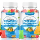 mykbear Sukker Gratis Kalium Magnesium Gummies for voksne barn, høy absorpsjon Kalium Supplement Gummies Støtter Ben Cramps & Muskel & Immune Helse, Delicious Blandet Frukt Flavor 120 Count
