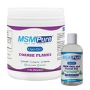 KALA Helse MSMPURE MSM Coarse Flakes 1lb og MSM Gel med organisk Aloe 8oz Bundle