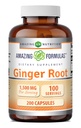 Amazing Formler Ginger Root 4:1 Supplement  enhver servering | 200 Kapsler Supplement | Ikke-GMO | Glutenfri | laget i USA