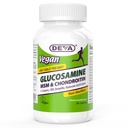 DEVA Vegan Glucosamine MSM & Chondroitin + gurkemeie, CMO, Boswellia, Hyaluronsyre og mer, forbedret ikke-animal formel, 90 tabletter