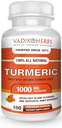 Vadik Urter Organic Turmeric Curcumin 1000 mg | (100 vegacaps) | Laget i USA | Stolt siden 1971