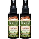 Barlean 2 Pack Olive Leaf Complex Throat Spray med peppermynte, sitron og salvie for itchy Throat Relief, immunstøtte Supplement, flytende blandet ekstrakt, 1,5 oz