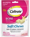 Kaltrat 600 + D3, kalsium og vitamin D3 Supplement Myke Chews, 600 mg (Vanilla Crème Flavor, 60 Count)