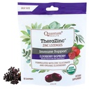 Quantum Helse TheraZinc Organic Sink Lozenges Elderberry & Honning - Immun støtte for voksne og barn 12+ Naturlig flavored bringebær rask relief uten ettersmak - 18 greve