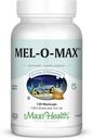 Maxi Health Mel-O-Max - Melatonin - med Valerian Root - søvnhjelp - 120 kapsler - Kosher