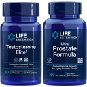 Life Extension Testosteron Elite, 30 vegetariske kapsler | Ultra prostata formel, 60 mykgels | sunn prostata, testosteron produksjonsstøtte, kosttilskudd for menn