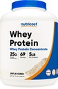 Nutricost Whey Protein Powder, Unflavored, 5 pounds - fra Whey Protein Concentrate