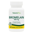 Natures Plus Bromelain - 500 mg - Naturlig proteolytisk Supplement - 60 vegetariske tabletter (60 serveringer)