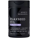 Sportsforskning Flaksfrø Olje Softgels 1242mg - Plante Basert Omega 3 Supplement for kvinner og menn - Ikke-GMO Verifisert, Soya og Glutenfri (200 Count)