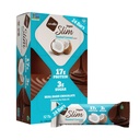 Nugo Slim mørk sjokolade Toasted Kokos, 16g Vegansk Protein, 3g Sukker, 7g Fiber, Lav netto carb, Keto vennlig, Glutenfri, 24 greve
