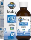 Livshage Baby DHA Drops, 600mg Omega 3 DHA Vegansk for babyens hjerne og øyne fra vegetarvennlig plantebaserte kilder (ingen fiskeolje) for babyer og tilhengere, 37,5 ml (1,26 fl oz) flytende