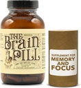 Brain Pill 90 Capsules - Organic Brain Booster Supplement - minnepiller for hjerne w / Ginkgo Biloba Capsules, Lion's Mane & Sage - Brain Booster Supplement for fokus, minne, klarhet, energi