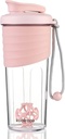 Shaker Flaske for proteinblandinger,24 oz,Protein Shaker flasker med Whisk Ball, Blanderflaske, Proteinflaske, Portable Pre Workout Whey Protein Drink Shaker Cup,Pink