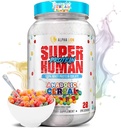 ALPHA LION Superhuman Whey Protein Powder, store tasting ren isolasjon, lav karbohydrat, sukker, ingen bloot post trening, muskel gjenoppretting og vekst (28 serveringer, anabole cereal) 31.2175 Ounce