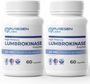 Puregen Labs Lumbrokinase 40mg per kapsel høy potens Supplement | høy aktivitet Lumbrokinase Enzymer | Ingen skadelige tilsetningsmidler | Ikke-GMO | Glutenfri | laget i USA - Totalt 120 vegetariske kapsler
