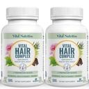 Vitalt hår kompleks -Hårvekst vitaminer for kvinner og menn -Biotin & Vitamin B -Hårvekst Supplement for sunn hårhud og negler -Hormone & Glutenfri -Hår vitaminer for kvinner