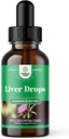 Liver Support Melk Thistle Tinktur - Melk Thistle Flytende Herbal Supplement med Astragalus Root for Liver Detox Cleanse og Reparasjon - Liver Cleanse Detox Drops med Shiitake Maitake og Cordyceps