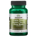 Swanson Grape frø grønn te og Pine Bark kompleks helse antioksidant støtte polyfenoler OPCS Herbal Supplement 60 kapsler (kapsler)
