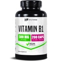 Helsefare Vitamin B1 (Thiamin) 500 mg | 200 Vegan Capsules | Extra styrke høy styrke Supplement | støtter energi & nervesystem | Ikke-GMO, Glutenfri | laget i USA