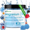 120 greve Magnesium Glycinate Gummies 700 mg, Chewable Magnesium Gummies for voksne og barn, høy absorpsjon, søvn, avslapping og fokus støtte, ikke-GMO, Glutenfri, Blandet Berry Flavor, 60 dagers forsyning