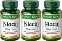 Sett med 3 Naturens Bounty Niacin Flush Gratis 500 mg, 120 kapsler av Maven Gaver
