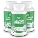 Multi collagen Protein Peptider Supplement Kapsler - 1800 mg Collage Complex Types I, II, III, V, X - Felles støtte, Sunt hår, hud, negler, skjønnhet vitaminer, 100% naturlig, ikke-GMO 270ct (3)