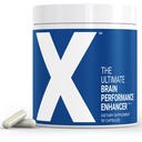 X - Den Ultimate Brain Performance Enhancement - Verdens mest kraftige Brain Supplement Capsule - Øk fokus, energi, minne, konsentrasjon, produktivitet - støttet av vitenskap - Nootropic Stack