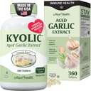 Maxi helse Kyolic organisk hvitløk Supplement - Kosher hvitløk tabletter med kylisk eldre hvitløk ekstrakt for immunologisk støtte - vegetarisk hvitløk piller (360 greve)