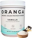 Organisk plantebasert - Ris, Pea, Pumpkin Seed Protein Powder - Vanilla - Digestive Enzymer Inkludert, Ingen tilsetningsmidler, Dairy-free, Soja-fri, Keto-vennlig, Glutenfri, Ikke-GMO - 17 Services (442g)