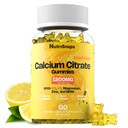 Sukkerfri kalsium Citrat Gummies 1200 mg med vitamin D3 K2, magnesium, sink, MSM for menn og kvinner, Bein, Muskel, Immun støtte, Ultimate Absorpsjon Kalsium Supplement, Vegansk, 60 greve