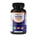 Vitamatic MCT Olje 3000 mg per servering - 180 Softgels - fra kokosolje - inneholder 55% kaprylsyre C8 og 40% capricsyre C10