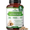 Zazzee ekstra styrke Astragalus Root 20:1 ekstrakt, 5000 mg styrke, 70% polysakkarider, 180 vegansk kapsler, 6 måneders forsyning, 100% vegetarisk, standardisert og konsentrert 20X ekstrakt, ikke-GMO