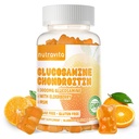 Nutravita Glucosamine Chondroitin Gummies med MSM & Elderberry ekstra styrke - Felles støtte, Antioksidant immun støtte Supplement for voksne, menn og kvinner.60 Orange Chews