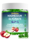 Magnesium Glycinat Gummies 400 mg Kosttilskudd med magnesiummalat & Taurat  Vitamin Vitamin D3 Spinat | Kale | Broccoli