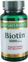 Naturens Bounty Super Potency Biotin 5000mcg - 72 mykgels (Pack of 2)