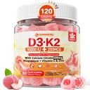 Vitamin D3 K2 fylte gummier 5000 IU / 10.000 IU med 500 mg kalsium + K2(MK-7) 200mcg, magnesium, vitamin C & sink, ekstra styrke - Ultimate absorbens for beinmuskeltanner, vegansk -- pakke med 2