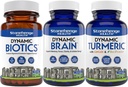 Stonehenge Health Dynamic Biotics Probiotic, Dynamic Brain, Dynamic Turmeric: Energi, Joints, Digestion, Kognitiv støtte, Minne, Fokus og Klarhet