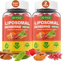Liposomal Berberine Gummies Organic + Berberine HCL + gurkemeie, Berberine Supplement med ceylon kanel, Bitter Melon, Fiber for digestion, Artichoke for lever, generell helse, sukkerfri