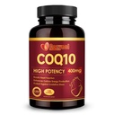 CoQ10-400mg-Softgels med PQQ & Omega 3, Maks absorpsjon koenzym Q10, kraftig antioksidant for hjerte helse og energiproduksjon, 120 greve, ikke-GMO