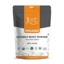 Bare Jaivik 100% økologisk lakrise rotpulver - 227 gm / 0,5 lb Mulethi | Glycyrhiza Glabra / Yastimadu | Kan forbedre gut, pustende og digestiv wellness | USDA økologisk sertifisert urt