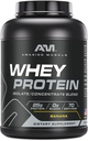 Amazing Muskel 100% Whey Protein Powder * Avansert formel med Whey Protein Isolate som en primær Ingredient sammen med ultra filtrert Whey Protein Koncentrate (Banana, 5 Lb)