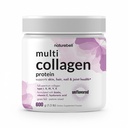 Multi kollagenproteinpulver 600g - 5 Typer (I, II, III, V, X) Gras-Fed & Pastur-Raised | med Biotin 5000mcg, Vitamin C & Hyaluronsyre | Keto, Paleo, Unflavored (54 Tjenester)
