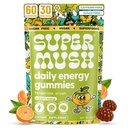 Energi Mushroom Gummies - Organic Lions Mane Supplement med Cordyceps, Rhodiola, L-Theanine, Maca - Vegansk & Sukkerfri - Energi, Fokus, Stamina, Stress Reduksjon - 60 Gummies (30 Serveringer)