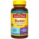 Naturen laget maksimal styrke Biotin 5000 mikrog mykegels, biotin hår hud og negle vitaminer kosttilskudd, 120 teller