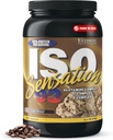 Ultimate Nutrition Whey Protein Isoler pulver med glutaminkompleks, ISO Sensasjon 93 - Whey Protein pulver med tilsatt kolostrum for forbedret gjenoppretting, immunitet og Gut helse - Cafe Brasil, 2lbs