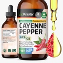 BIO KRAUTER Cayenne Pepper ekstrakt flytende - ren Capsaicin ekstrakt - flytende Cayenne Pepper dråper for Digestive støtte - sukker og alkohol gratis 4 Fl.Oz.