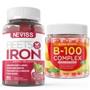 Sukkerfri jern gummi+Vitamin B100 Kompleks