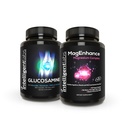 Intelligent Labs 2-i-1 Bundle av MagEnhance Triple Magnesium Complex (Magnesium Threonate Supplement med Mg Taurat og Mg Glycinate) + Glukosamin og Chondroitin Joint Care Complex med MSM